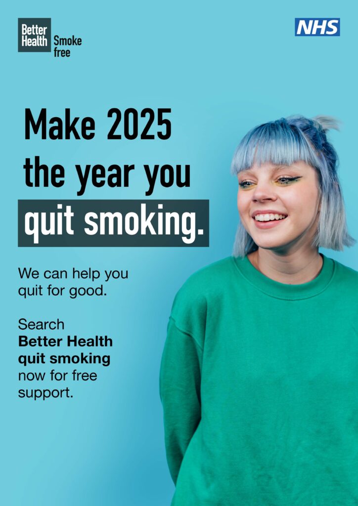 quit smoking information poster. search better health quite smoking now for free support